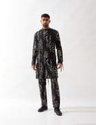 COLTON BRICKS KURTA SET - BLACK view 1