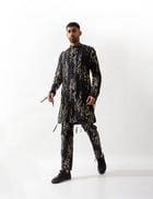 COLTON BRICKS KURTA SET - BLACK view 5