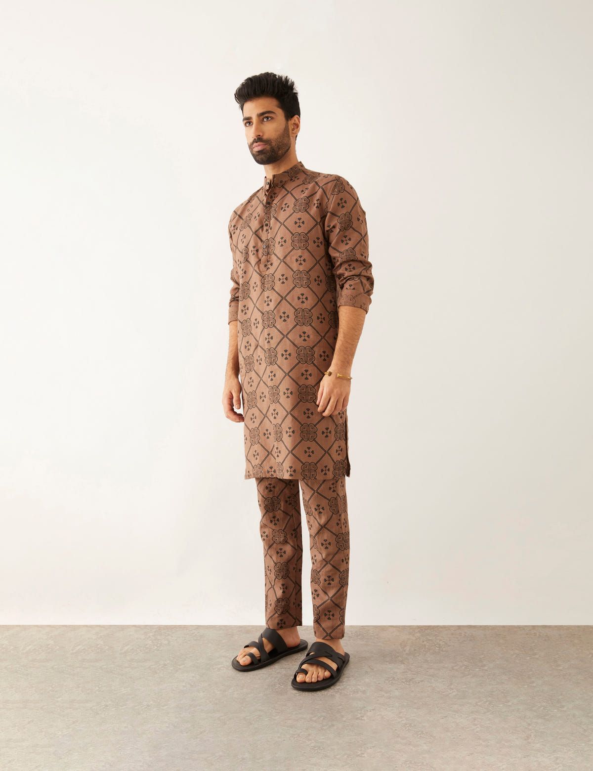 HALLES CLOVER KURTA SET  - BROWN - image 2