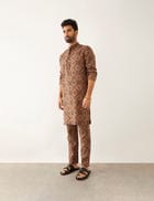HALLES CLOVER KURTA SET  - BROWN view 2