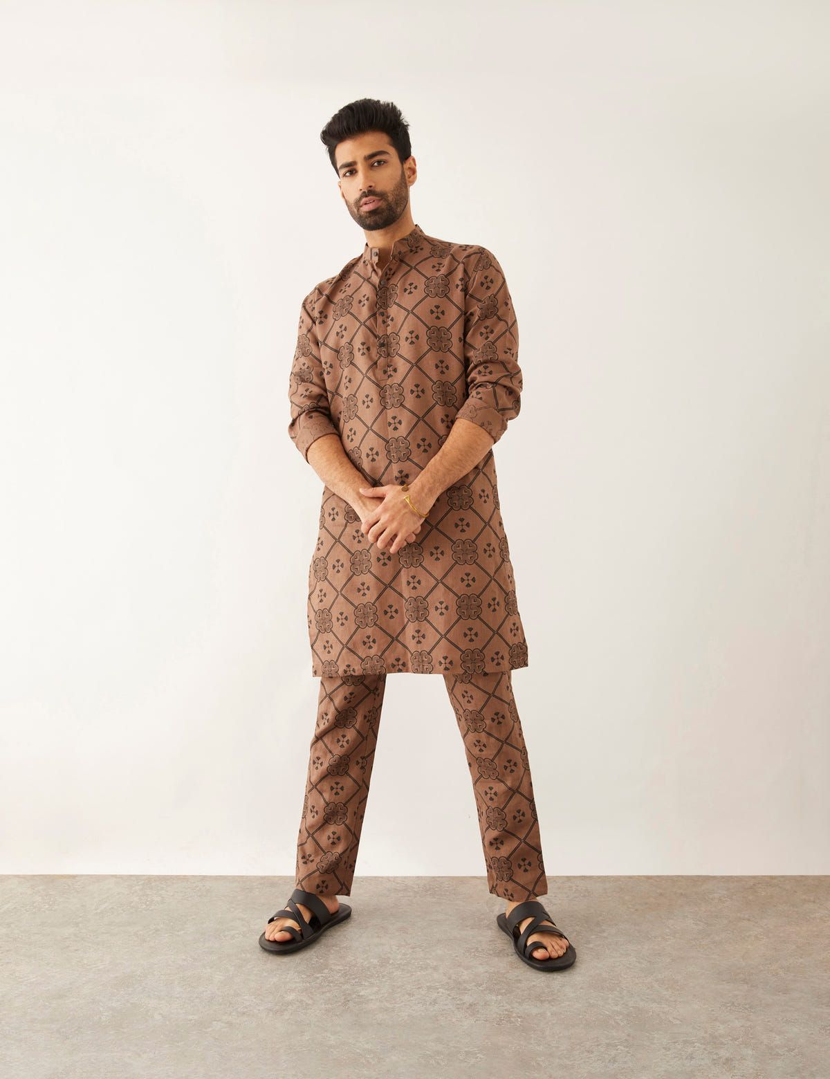 HALLES CLOVER KURTA SET  - BROWN - image 5