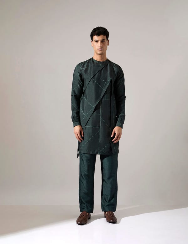 SON OF A NOBLE - SNOB — Rob Riplee Kurta Set - Forest