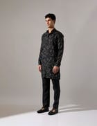 Elliot Plus Minus Kurta Set - Black view 3