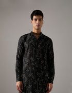 Elliot Plus Minus Kurta Set - Black view 5