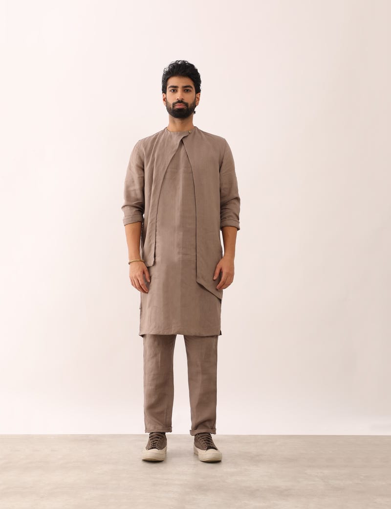 DHRUV KURTA SET - STONE