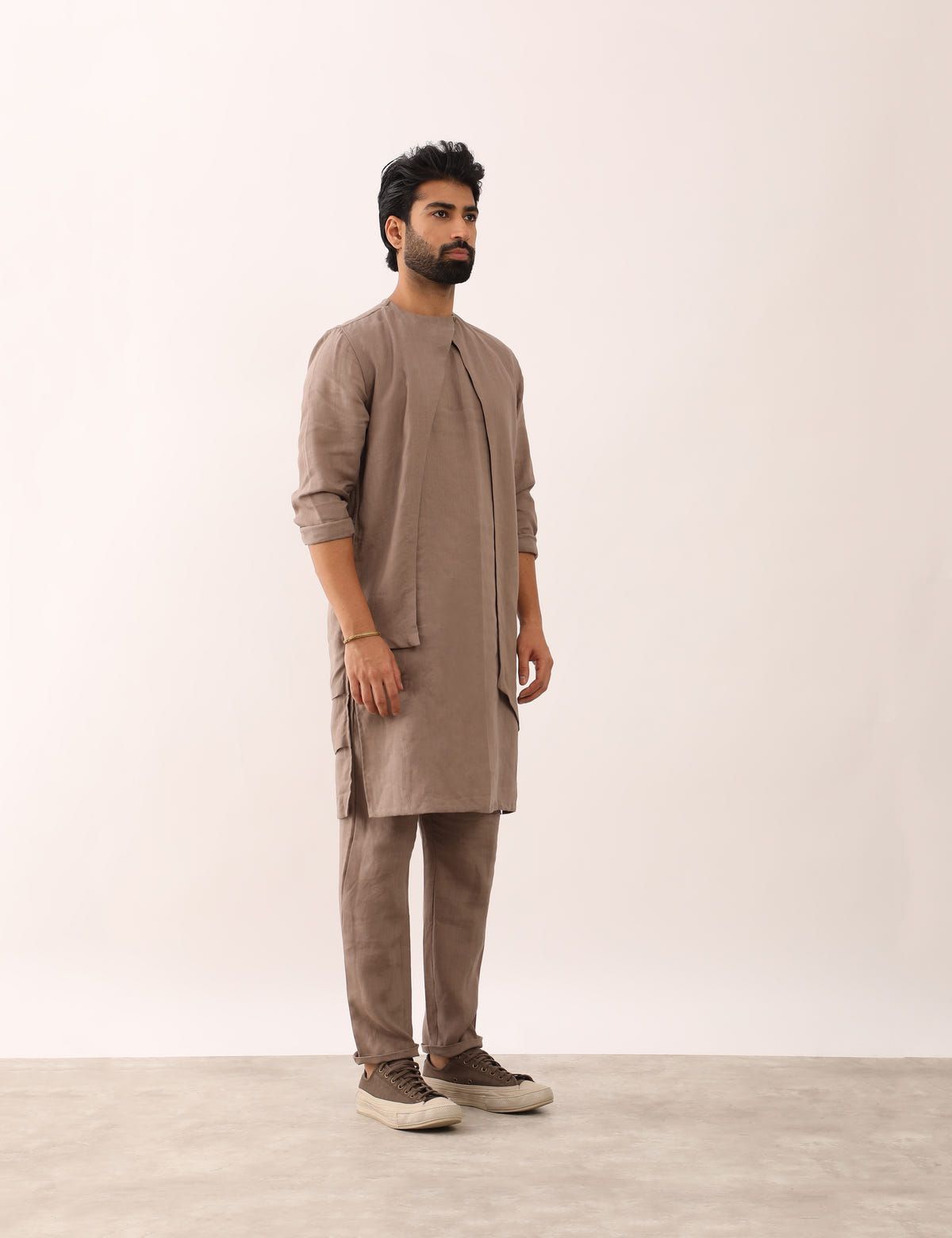 DHRUV KURTA SET - STONE - image 2