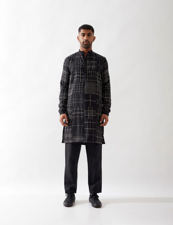 SON OF A NOBLE - SNOB — LUCAS KURTA SET - BLACK
