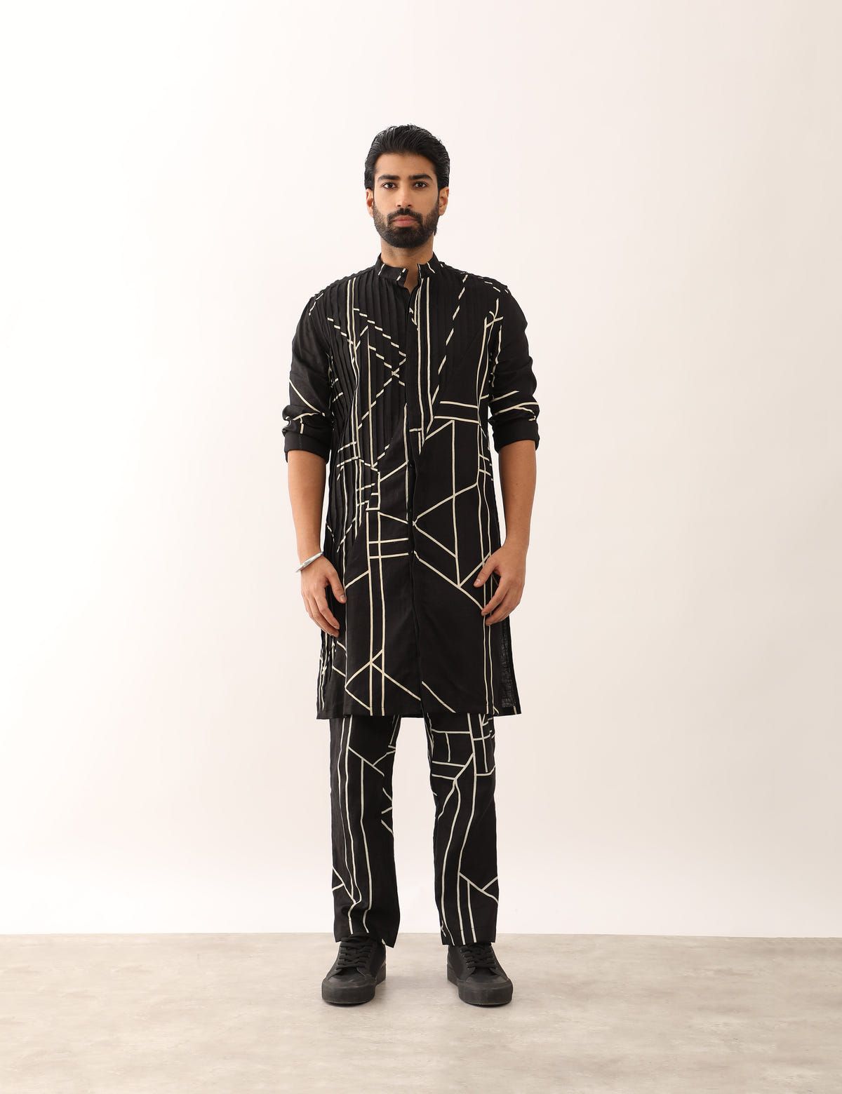 AADI GLASS KURTA - BLACK - image 2
