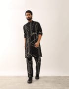 AADI GLASS KURTA - BLACK view 5
