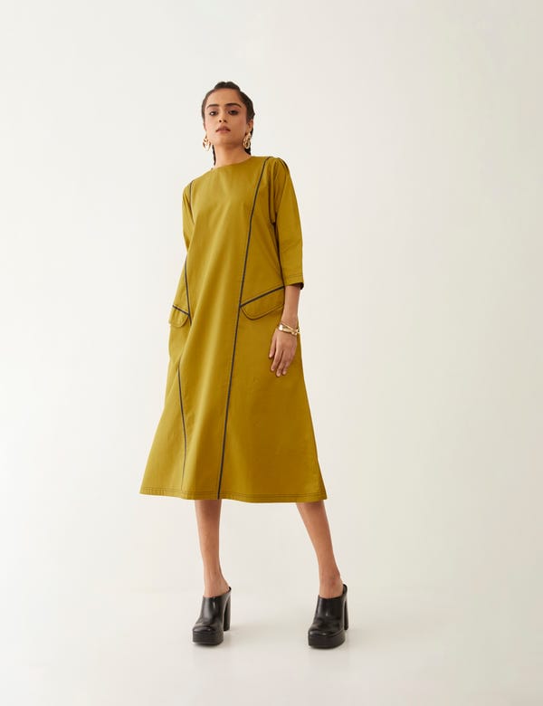 SON OF A NOBLE - SNOB — MARTHA DRESS - GOLD