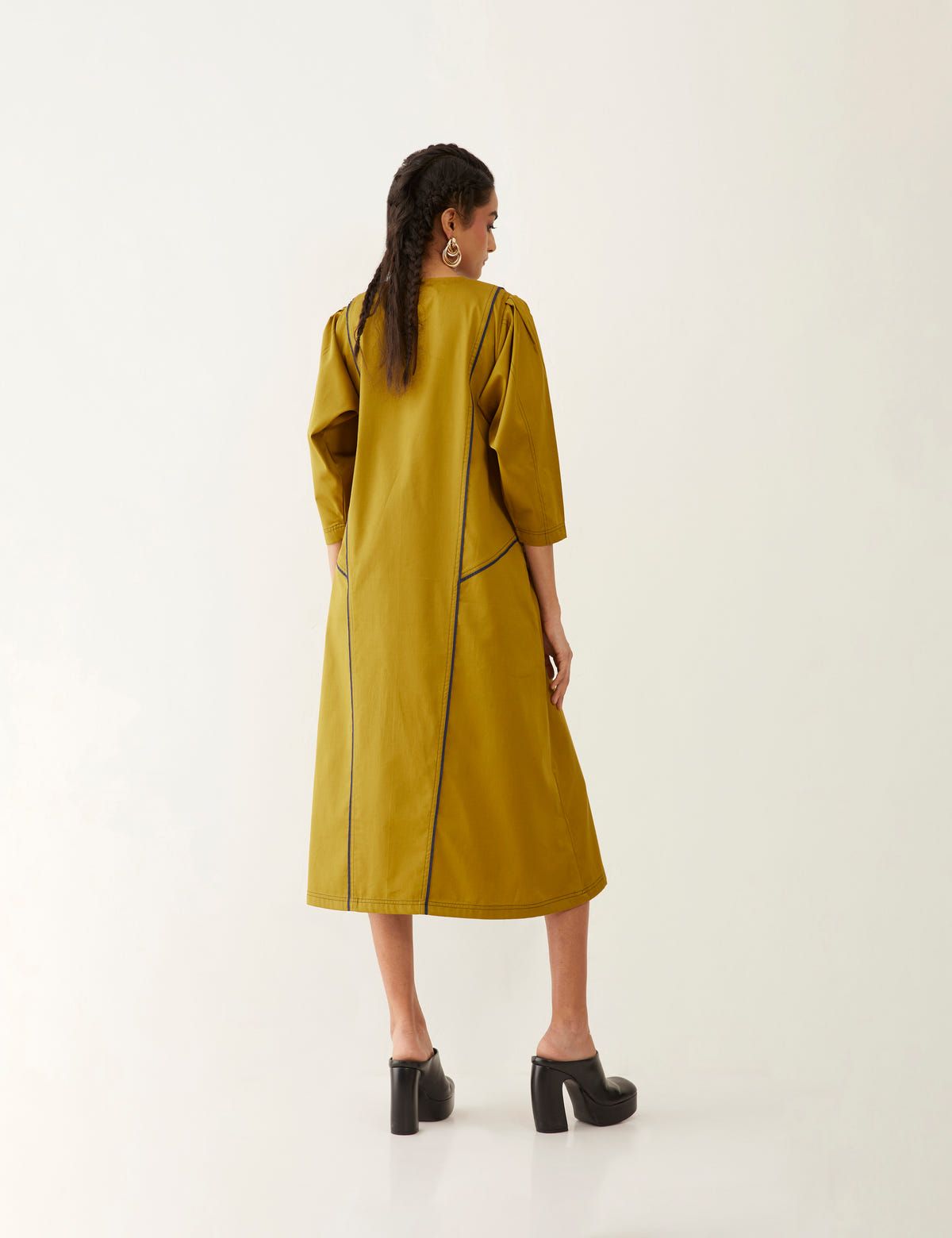 MARTHA DRESS - GOLD - image 3