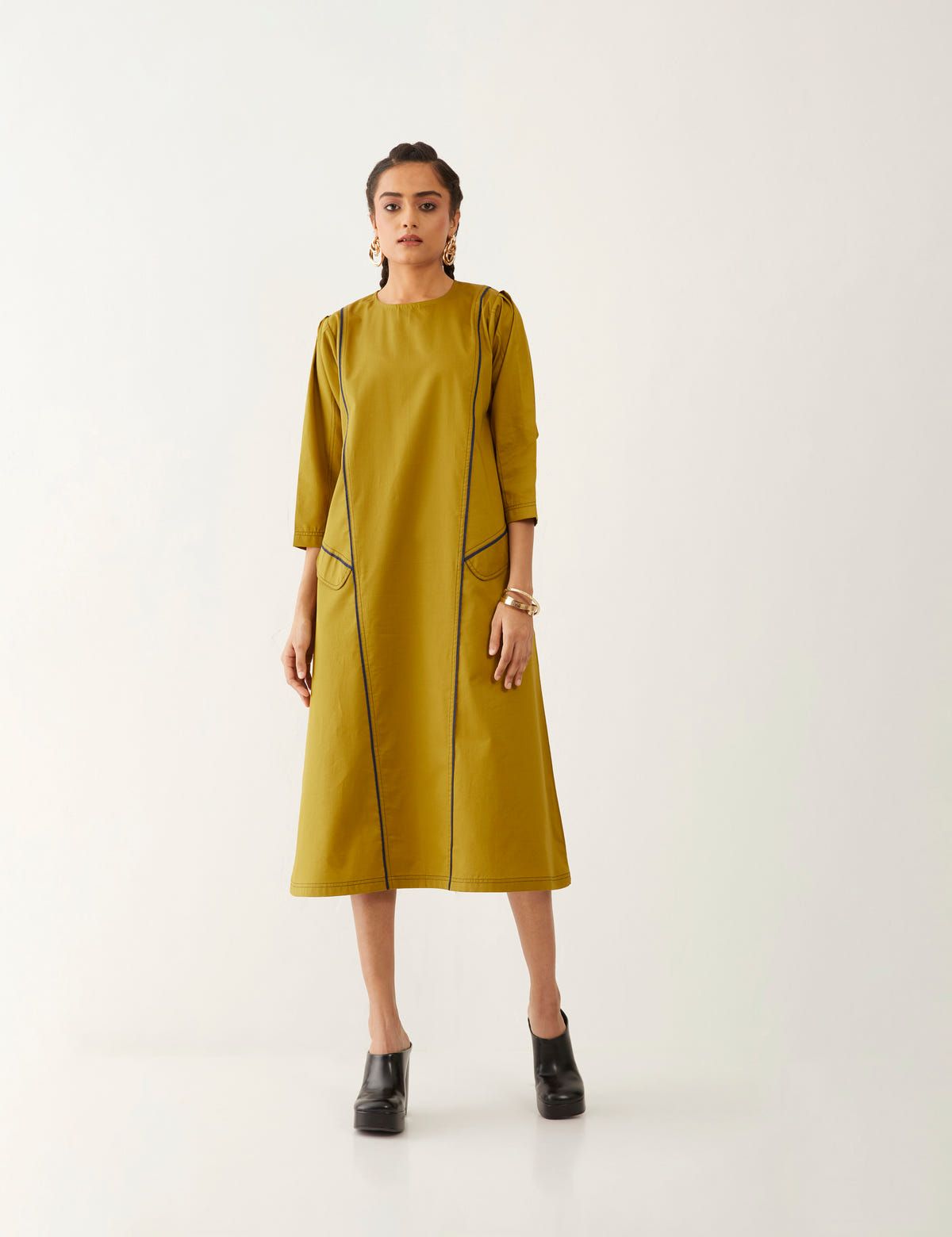 MARTHA DRESS - GOLD - image 4