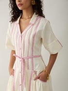 MORRIS DRESS - OFF WHITE view 4