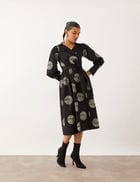 MILORI DRESS - BLACK RIPPLE view 1