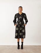 MILORI DRESS - BLACK RIPPLE view 2