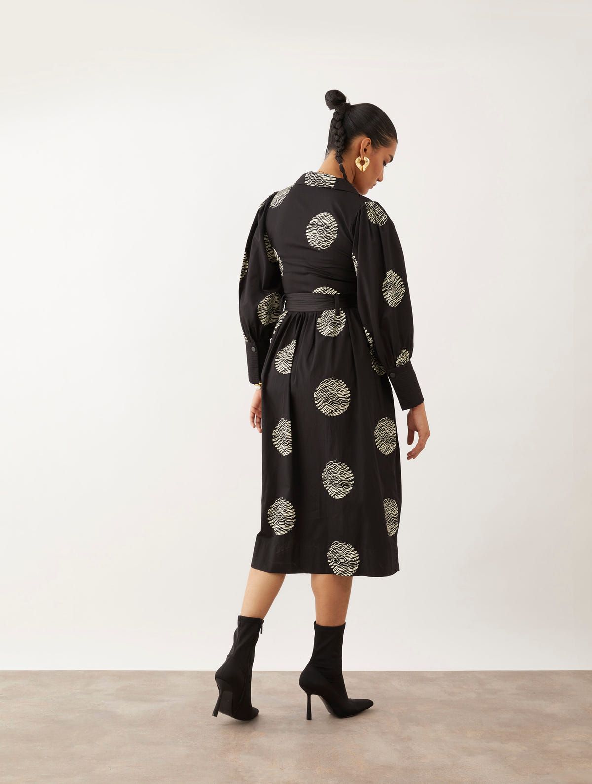 MILORI DRESS - BLACK RIPPLE - image 3