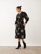 MILORI DRESS - BLACK RIPPLE view 4