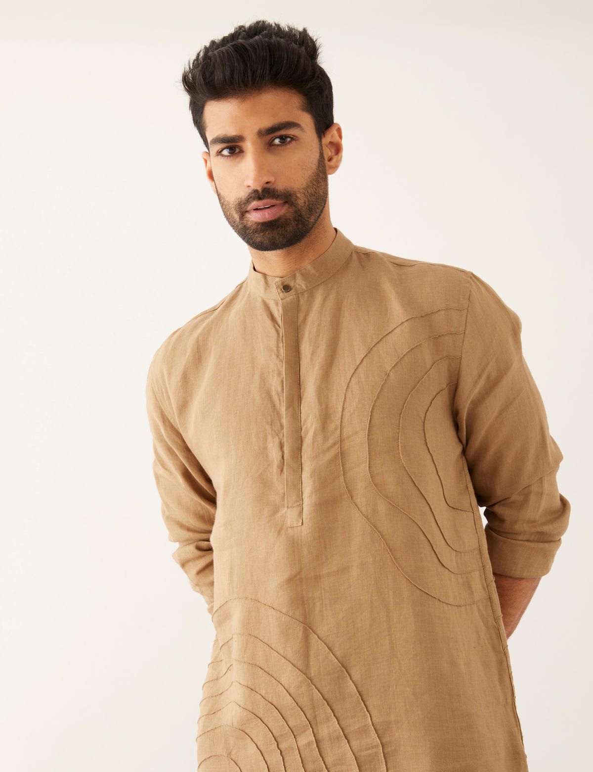 FEZ KURTA SET - KHAKI - image 1