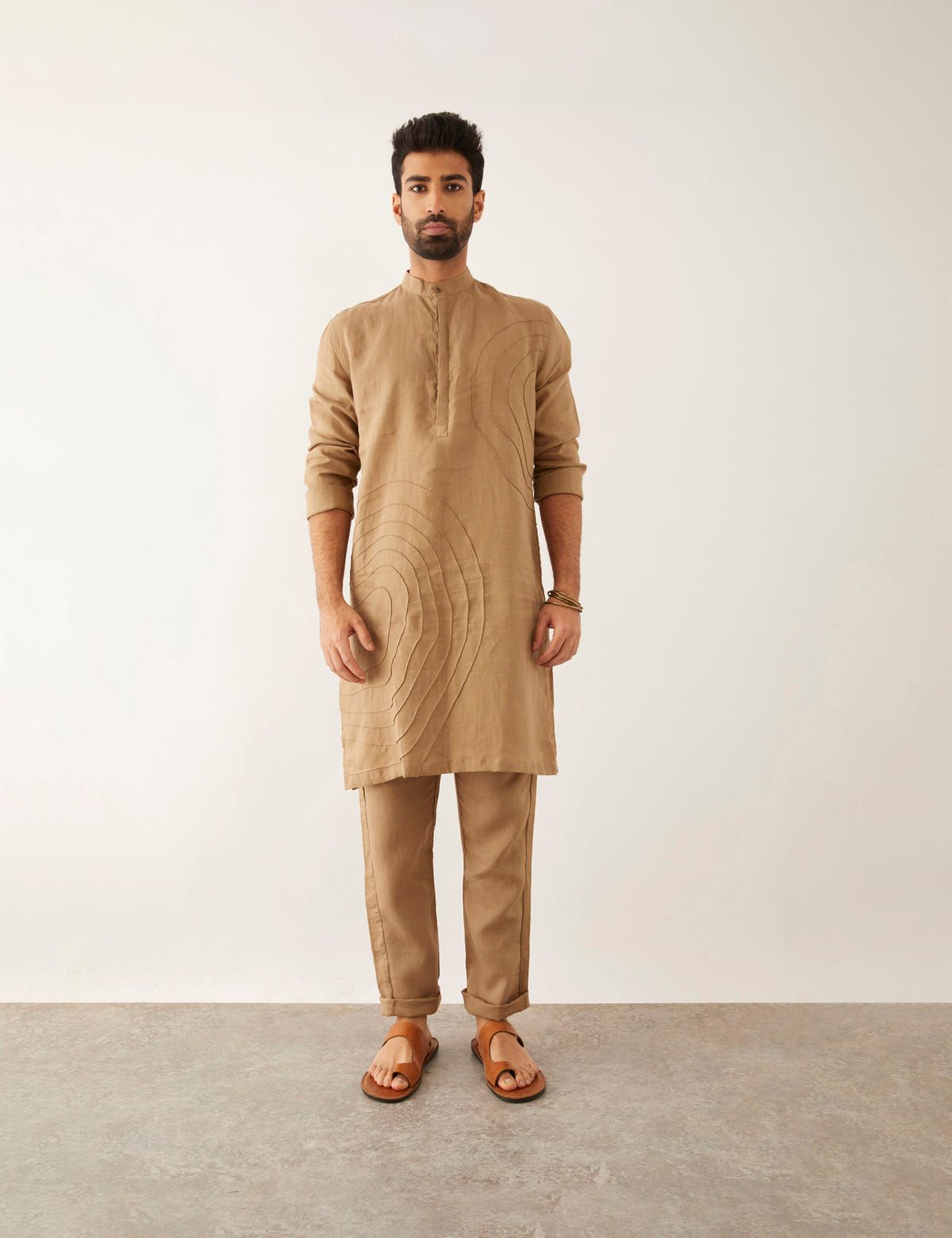 FEZ KURTA SET - KHAKI - image 2