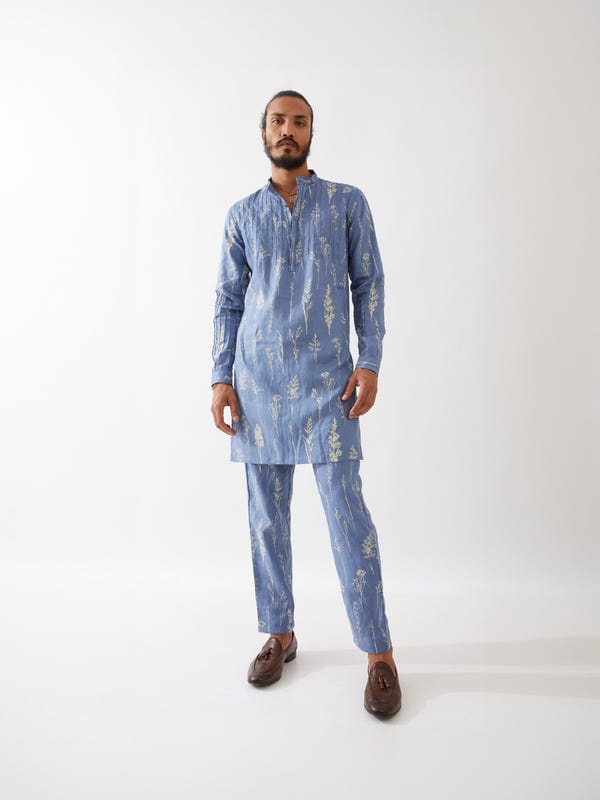 SON OF A NOBLE - SNOB — DECLAN BOTANICA KURTA  - BLUE