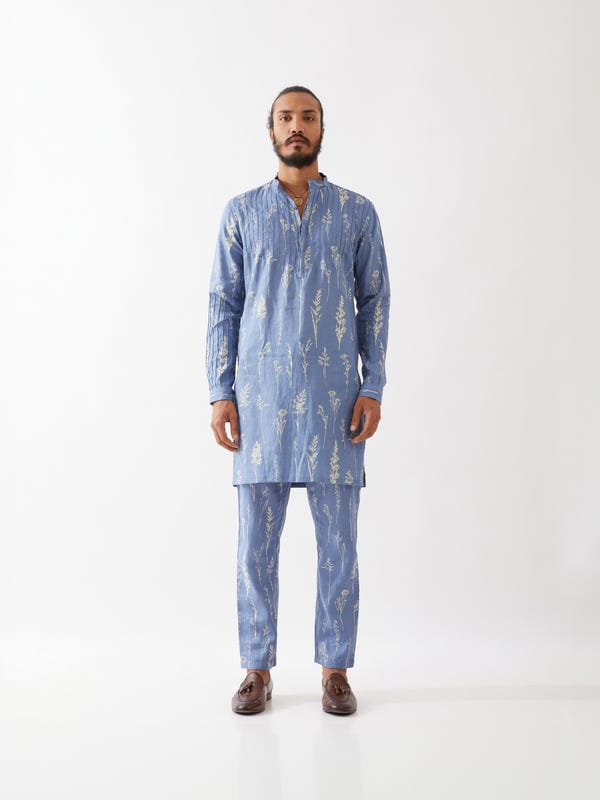 SON OF A NOBLE - SNOB — DECLAN BOTANICA KURTA  - BLUE