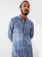 DECLAN BOTANICA KURTA  - BLUE view 5