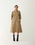 MARTHA DRESS - MUSHROOM view 1