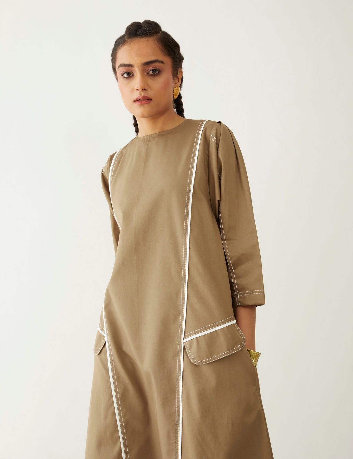 MARTHA DRESS - MUSHROOM - image 5