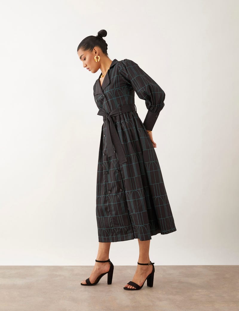 MILORI DRESS - BLACK ARCHES