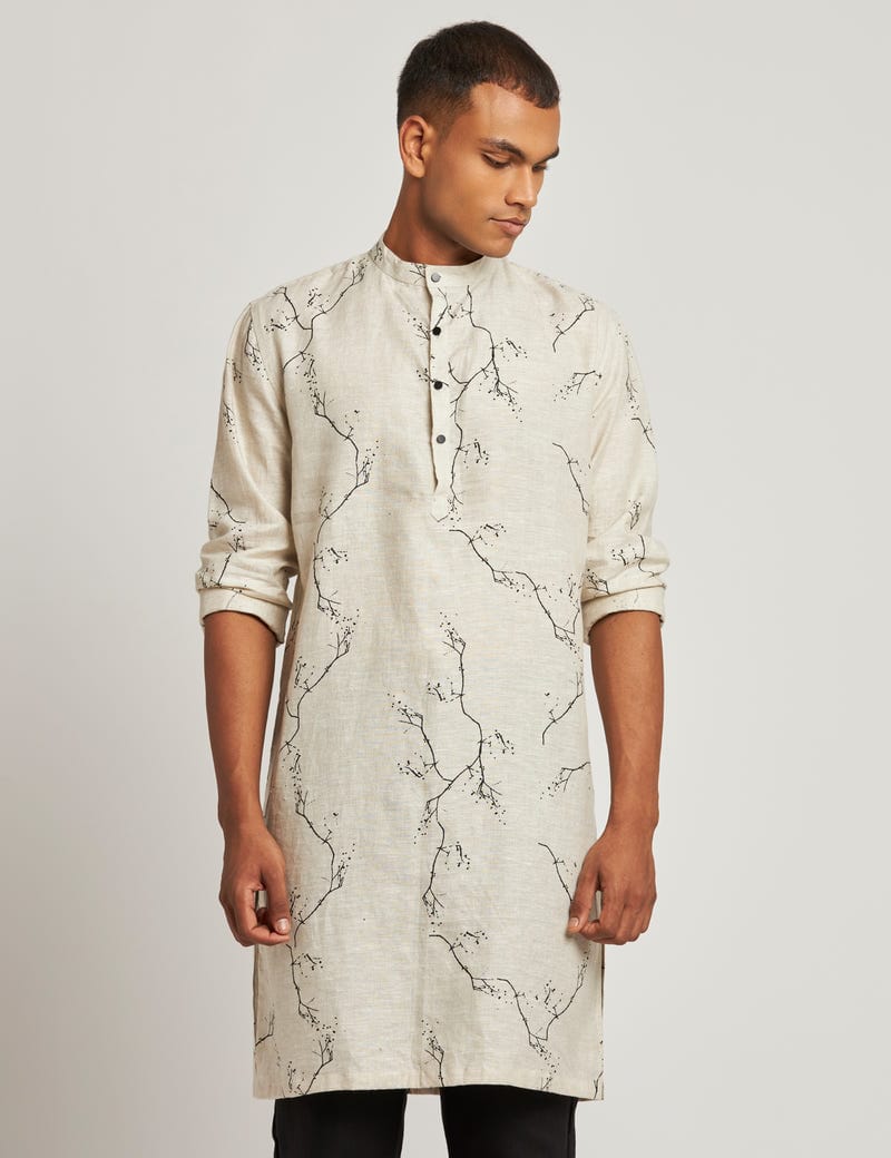 SHERWOOD KURTA TWIGS - IVORY