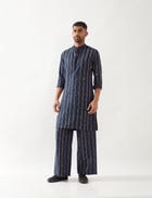 KEVIN VINE KURTA SET - NAVY view 3