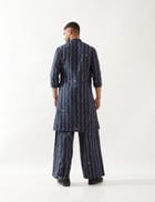 KEVIN VINE KURTA SET - NAVY view 6