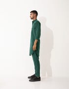 JENO METAL COMBO KURTA SET- GREEN view 4