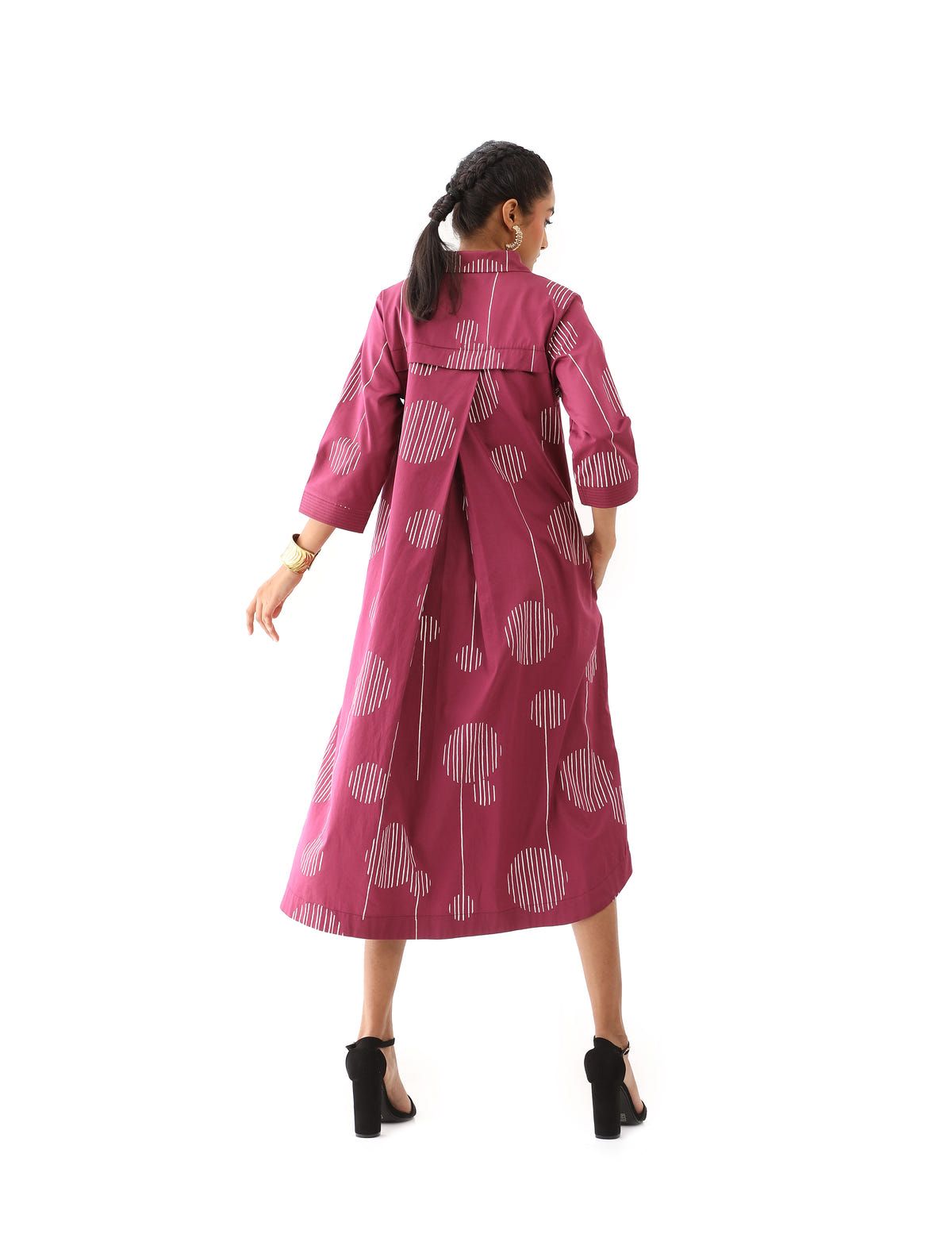 NINA DRESS - PLUM - image 3