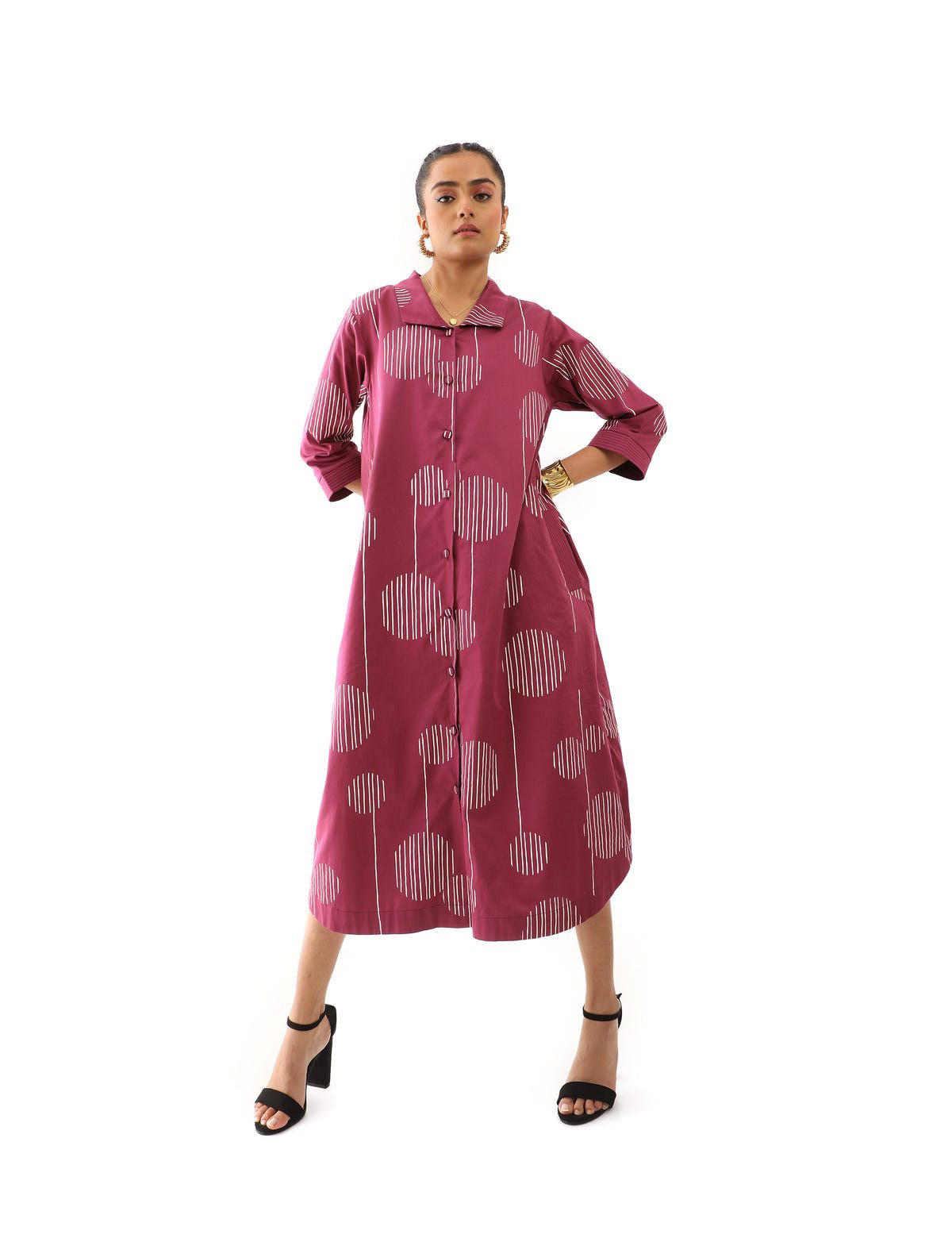 NINA DRESS - PLUM - image 4
