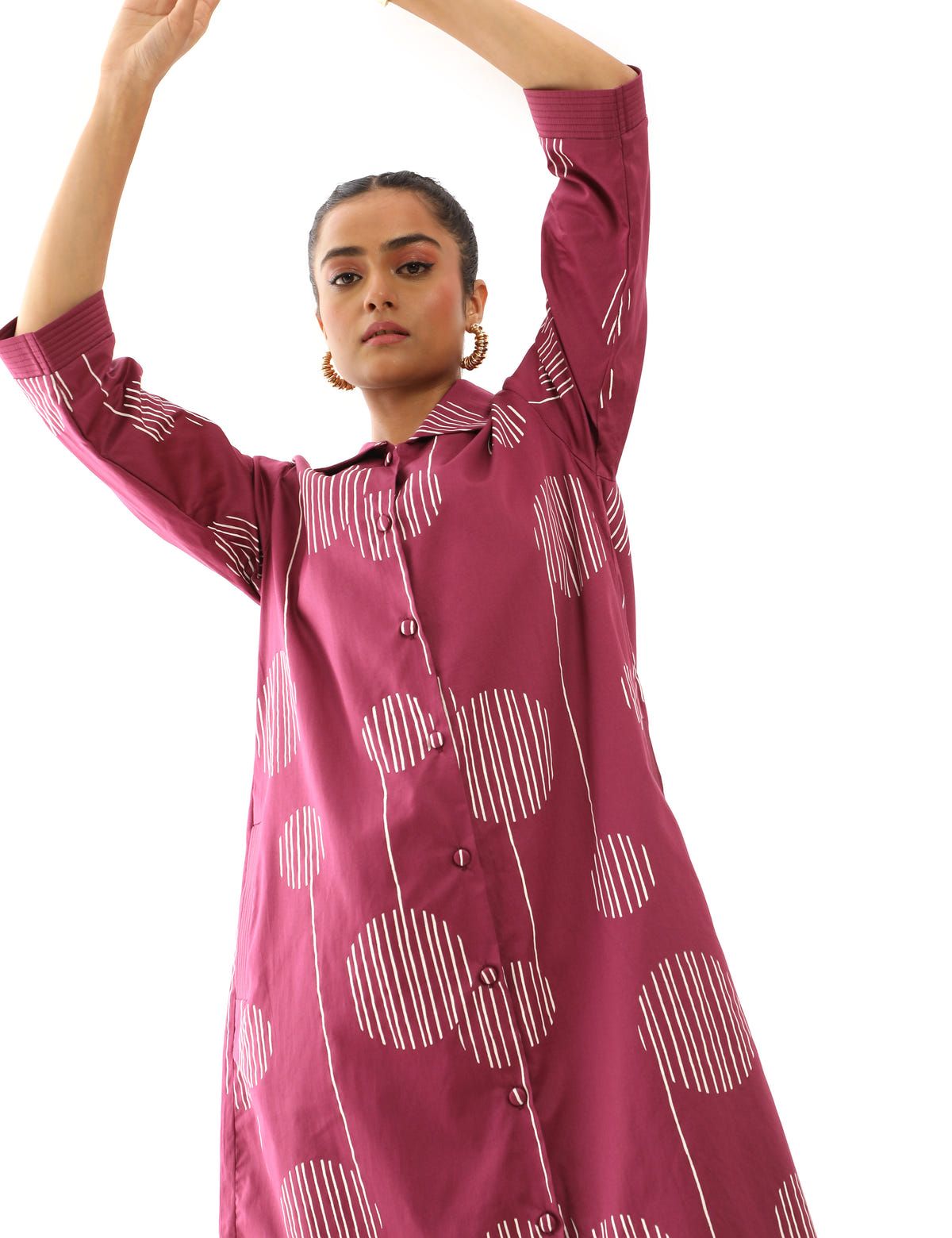 NINA DRESS - PLUM - image 5