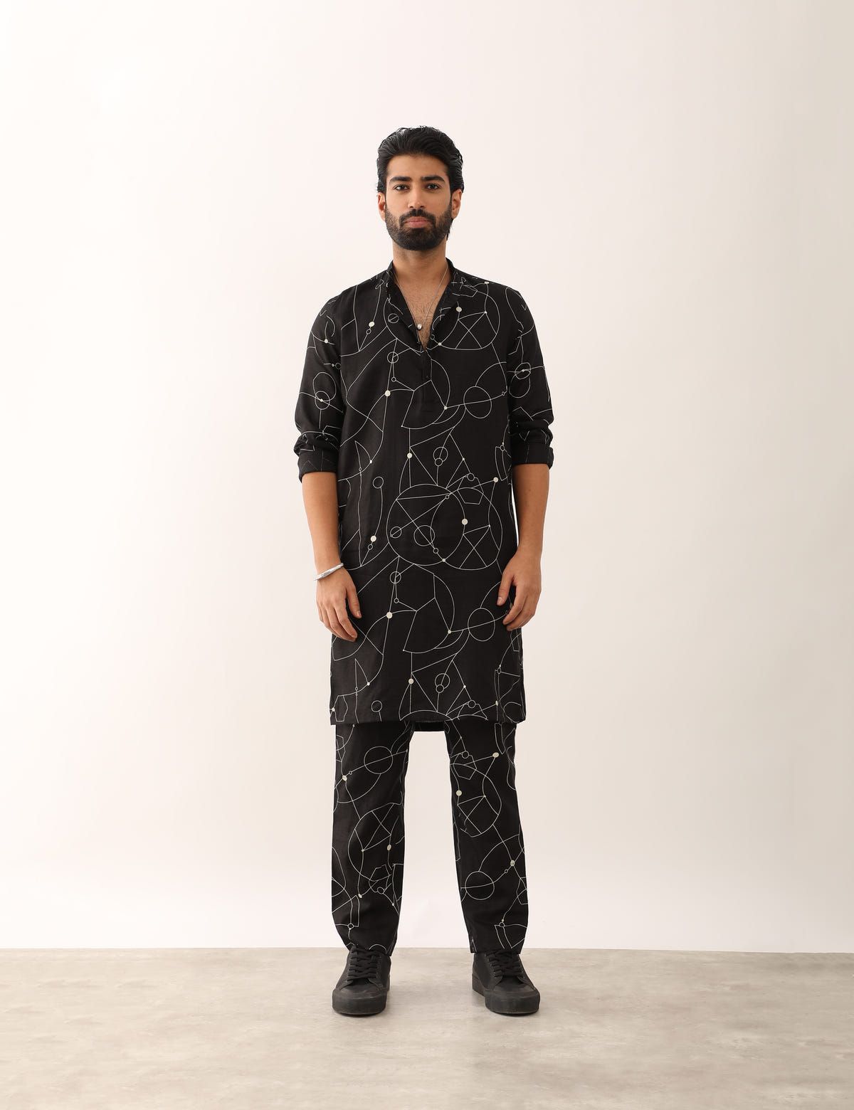 KRISH COSMOS KURTA SET - BLACK - image 1