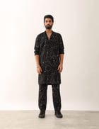 KRISH COSMOS KURTA SET - BLACK view 1