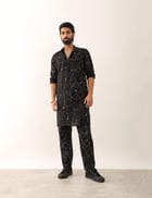 KRISH COSMOS KURTA SET - BLACK view 4