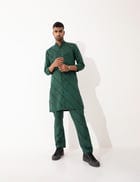 DARIS BIAS KURTA SET- GREEN view 5