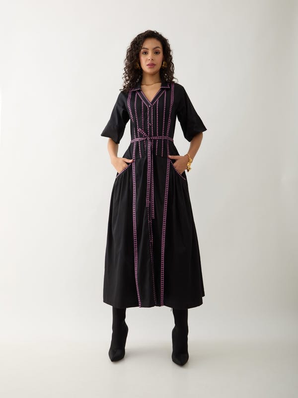 SON OF A NOBLE - SNOB — MORRIS DRESS - BLACK