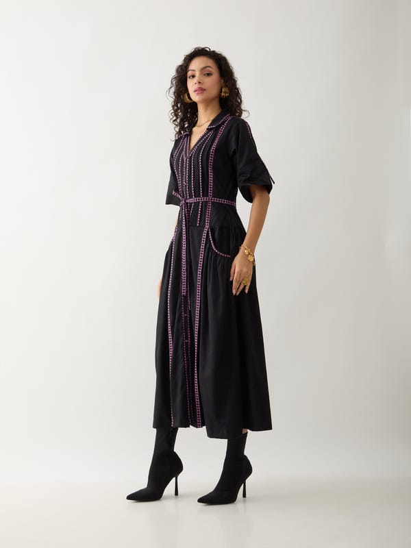 SON OF A NOBLE - SNOB — MORRIS DRESS - BLACK
