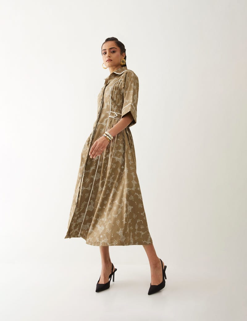 AMELIA DRESS - MUSHROOM