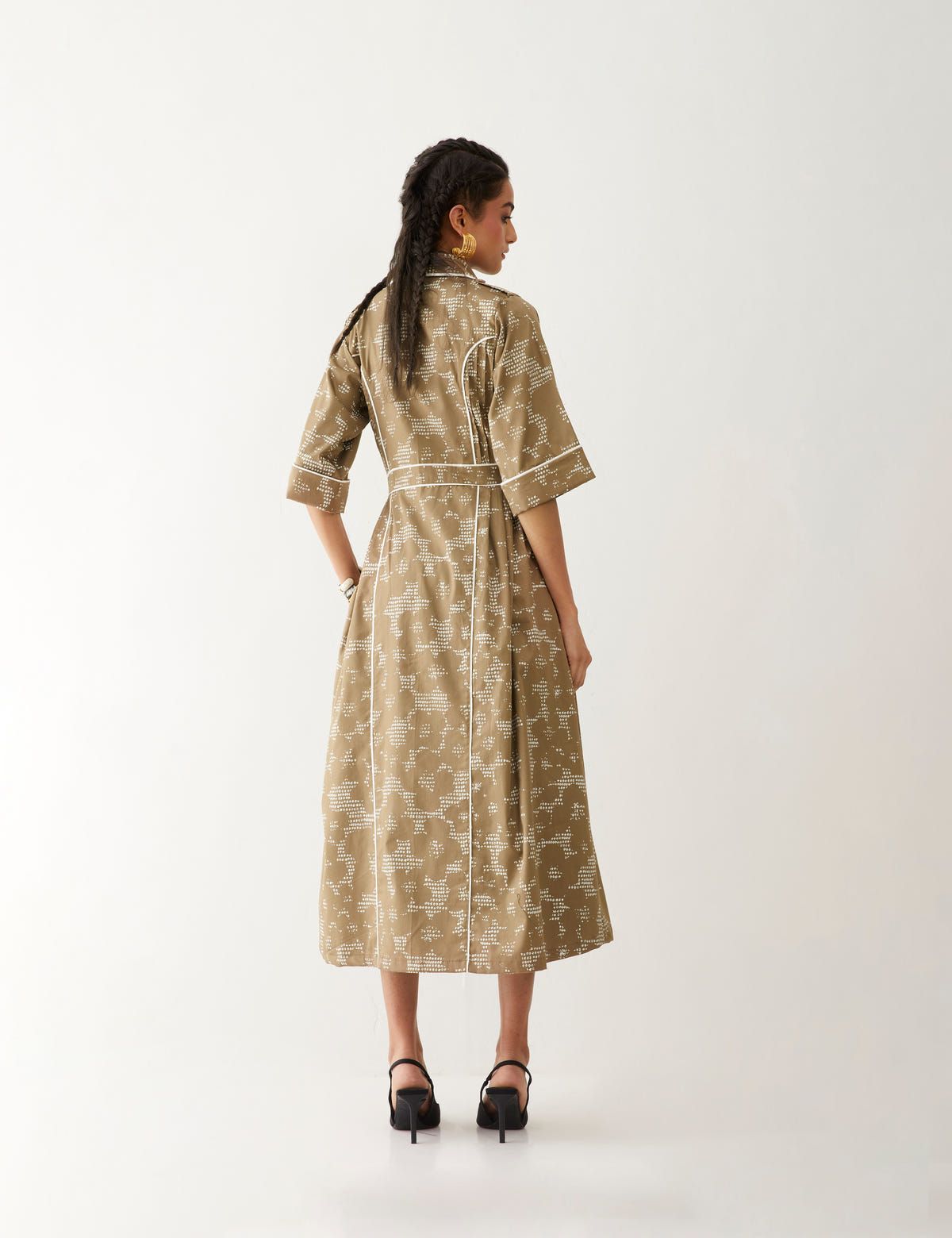 AMELIA DRESS - MUSHROOM - image 3