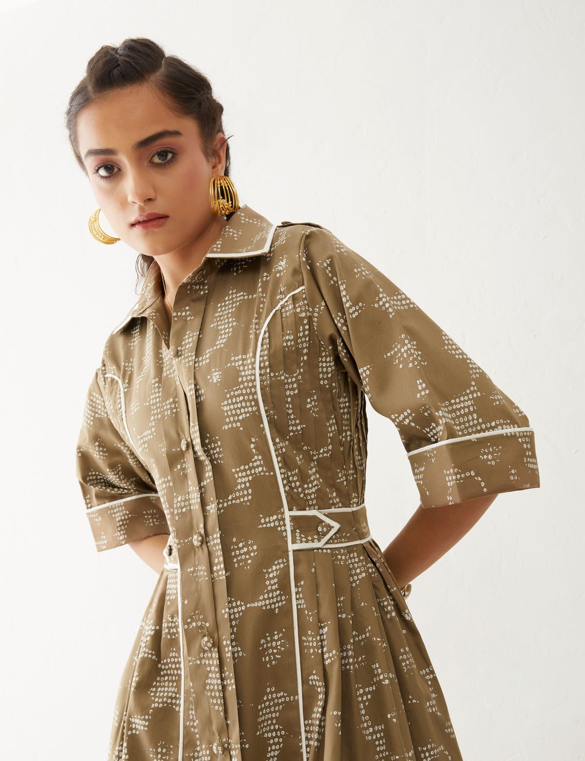 AMELIA DRESS - MUSHROOM - image 5