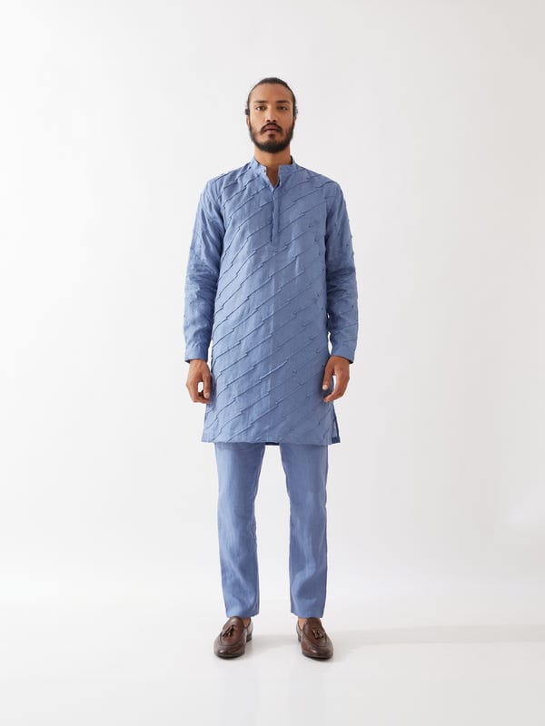 SON OF A NOBLE - SNOB — MASON KURTA SET - BLUE