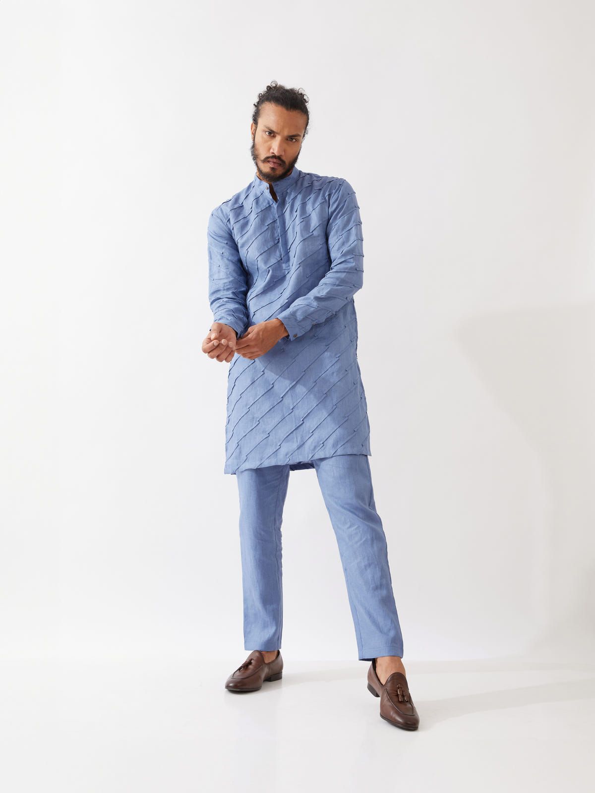 MASON KURTA SET - BLUE - image 5
