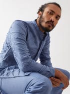 MASON KURTA SET - BLUE view 6