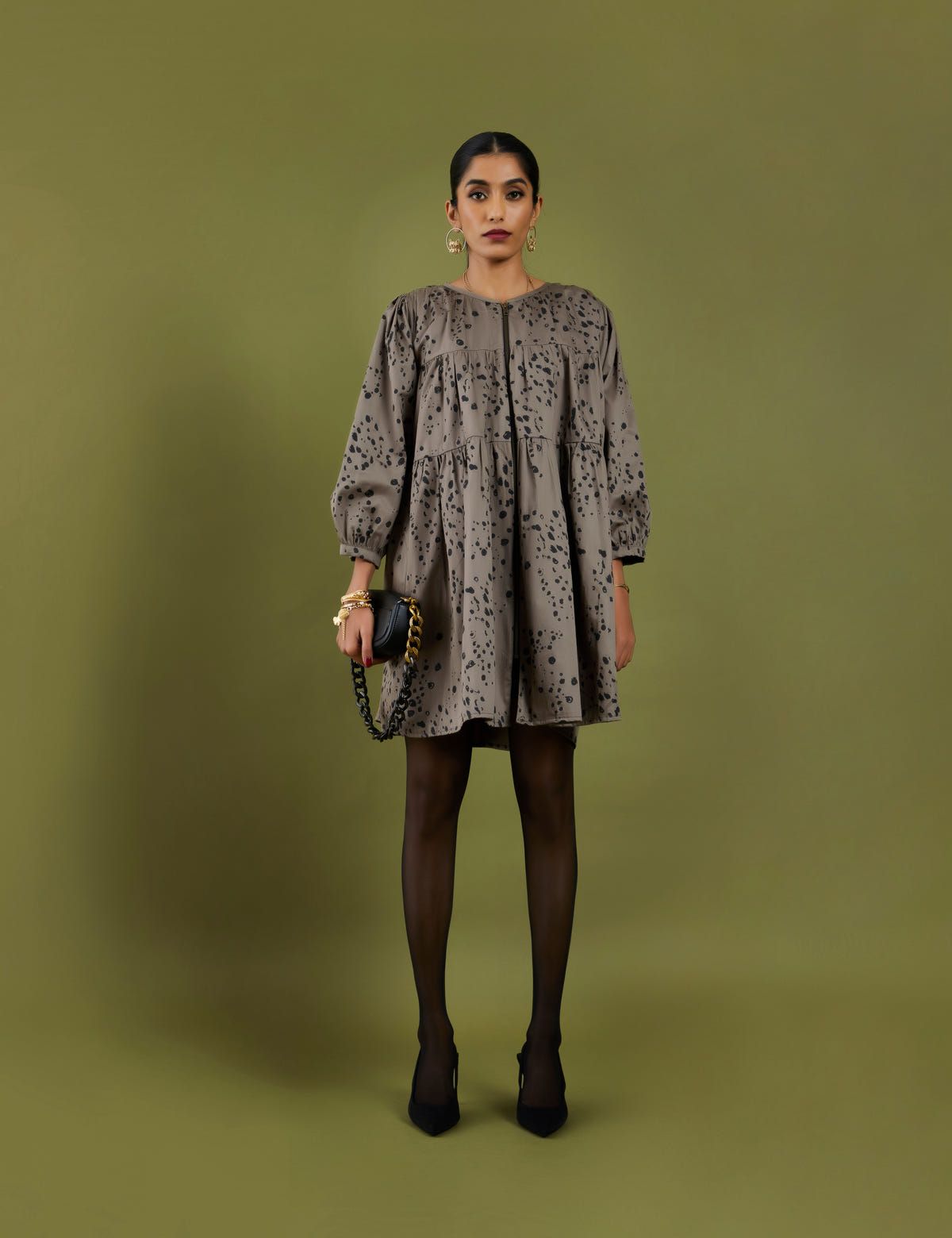 ASTRIX DRESS - ASH GREY - image 1