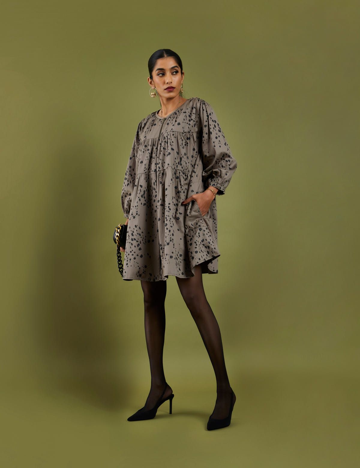 ASTRIX DRESS - ASH GREY - image 4